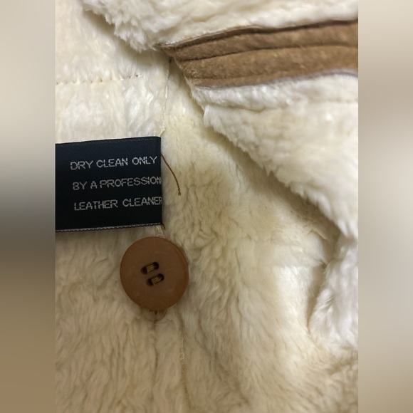 Vintage XOXO Leather Jacket Fur Collar Lined Women's Size XL Tan  Y2K 90s - Picture 7 of 13